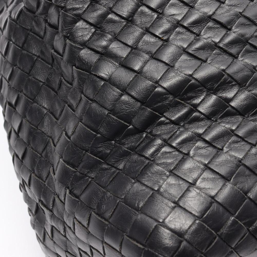 BOTTEGA VENETA Black Leather Intrecciato Tote Bag - Picture 6 of 14
